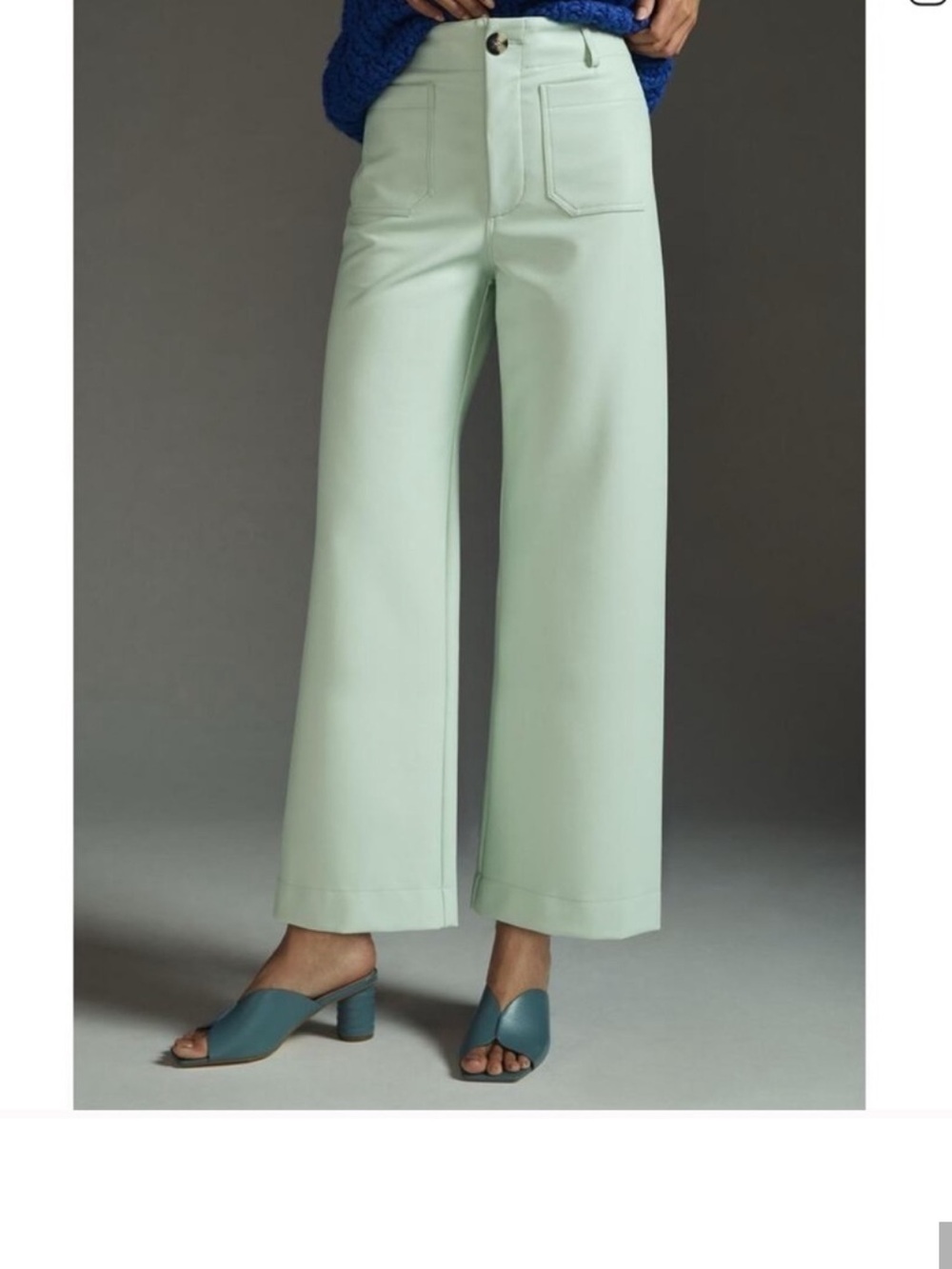 Anthro Maeve The Colette Cropped Wide Leg Faux Leather Edition
Mint